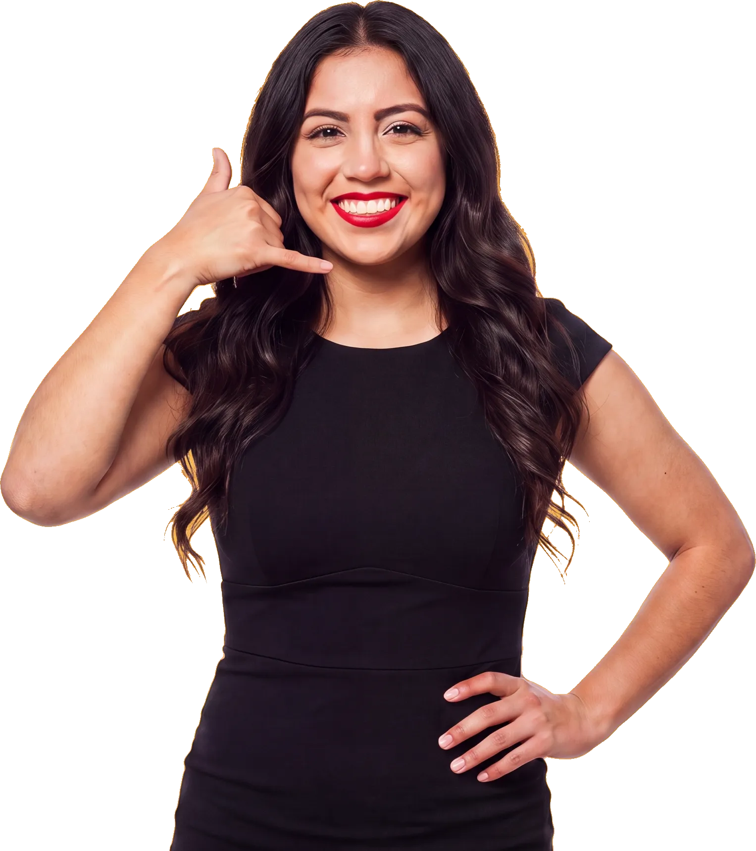 Truckers Only insurance agent making a call-me gesture
